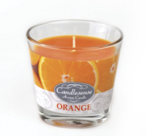 Lõhnaküünal klaasis 160g Apelsin