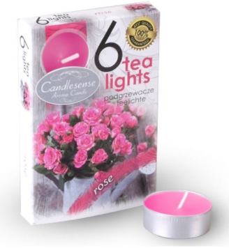 Teeküünal 6 tk roos