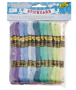 Tikkimisniidid 36 tk 8 m pastell