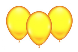 Õhupallid kollane 8 tk