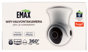 Turvakaamera EMAX liikumisanduriga 360°, Full HD IP65