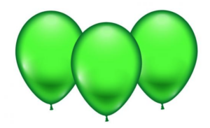 Õhupallid roheline 8 tk