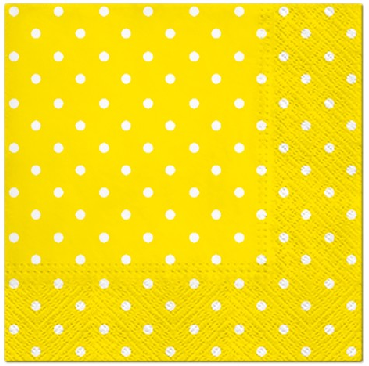 Salvrätikud 20 tk täpp kollane