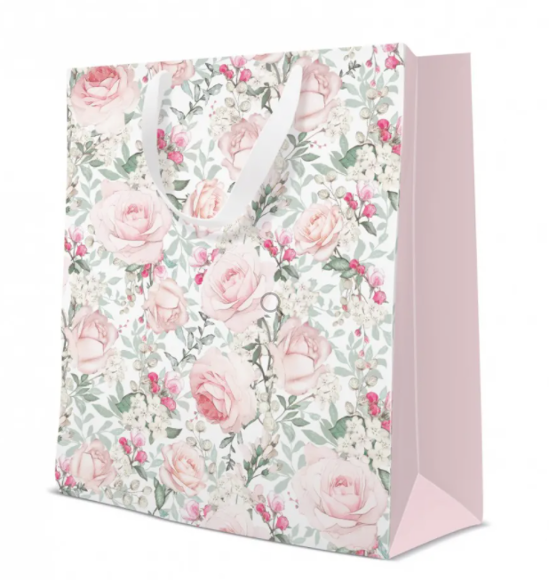 Kinkekott roos 33,5 x 26,5 x 13 cm