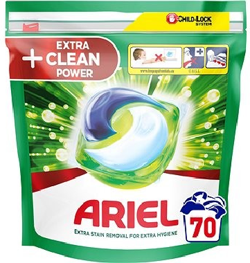 Geelkapslid ARIEL Extra Clean 70 tk