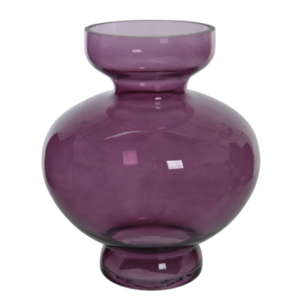 Vaas klaasist H 17,5 cm violetne