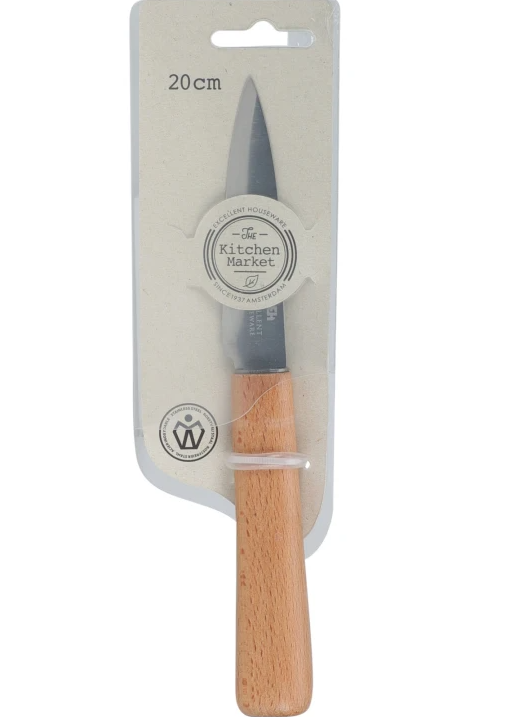 Kööginuga roostevaba puidust käepide 20 cm