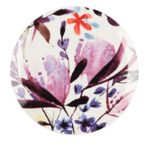 Taldrik portselan 26 cm lilla lill