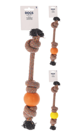 Koera mänguasi pall nööriga 35 cm