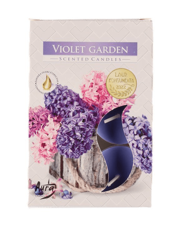 Teeküünlad 6 tk Violet Garden