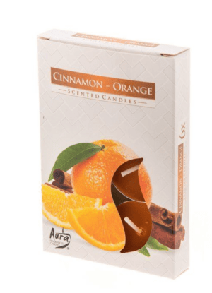 Teeküünal 6 tk apelsin-kaneel