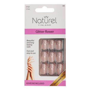 Kunstküüned Fashion Glitter Flower