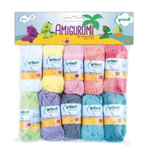 Amigurumi 10x10g komplekt pastelsed