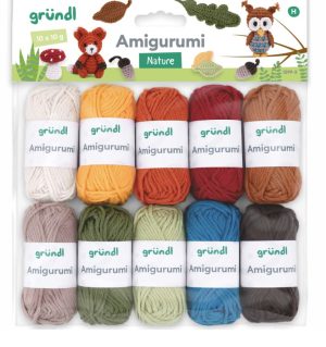 Amigurumi 10x10g komplekt loodus