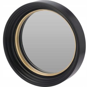 Peegel 40 cm must/kuld