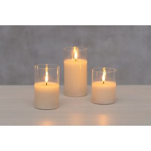 LED küünlad komplekt 3 tk läbipaistev