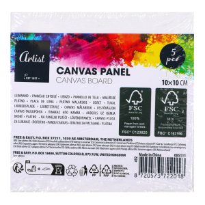 Lõuend papil 10x10 cm, 5 tk