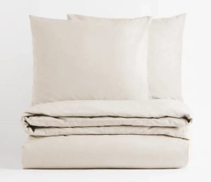 Voodipesukomplekt 150x210 cm satiin beež