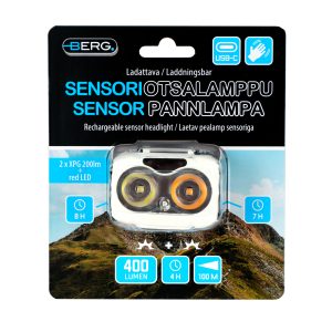 Pealamp sensoriga 400 lm, hübriid, XPG LED, Berg