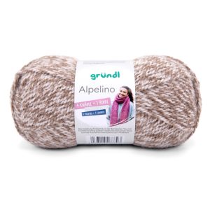 Lõng Alpelino vill 100 g beež/pruun