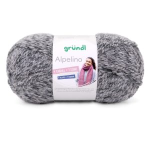 Lõng Alpelino vill 100 g hall/must