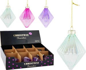 Dekoratsioon klaaskuul teemant 9 cm