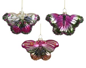 Dekoratsioon klaasliblikas 11x8 cm