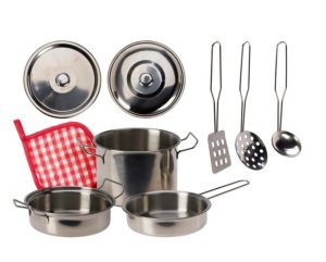 Mängunõude komplekt 9 osa metall