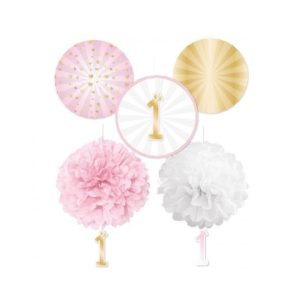 Dekoratsioonide komplekt 5 osa roosa