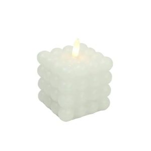 LED küünal taimeriga Lyon 9 cm valge