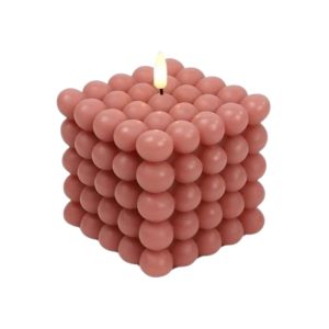 LED küünal taimeriga Lyon 12 cm roosa