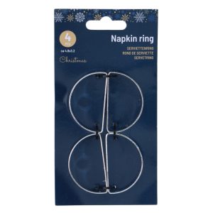 Salvrätirõngad 4 tk hõbe