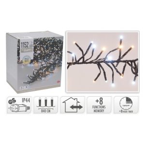 Valguskett 1152 LED taimeriga, soe/külm valge