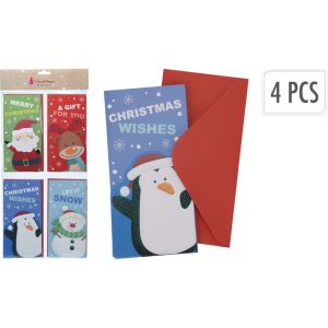 Jõulukaardid 4 tk