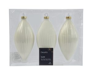 Klaasdekoratsioon 13 cm valge