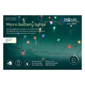 Valguskett 160 microLED taimeriga värviline