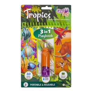 Värvi- ja kleepsuraamat veepintsliga Troopika