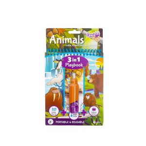 Värvi- ja kleepsuraamat veepintsliga Loomad