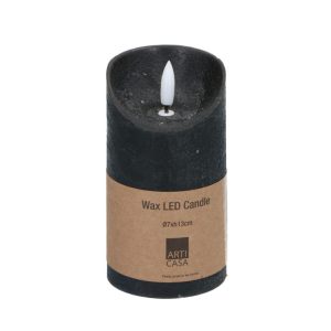 LED küünal 7x13 cm must