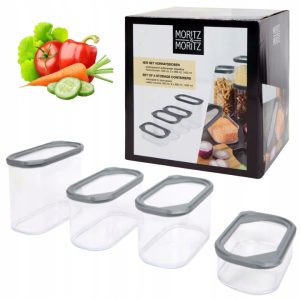 Säilituskarbid kaanega 4 tk