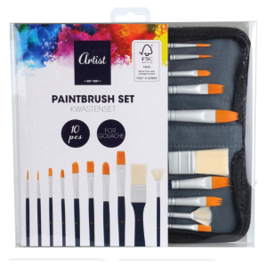 Pintslite komplekt 10 osa guaššile