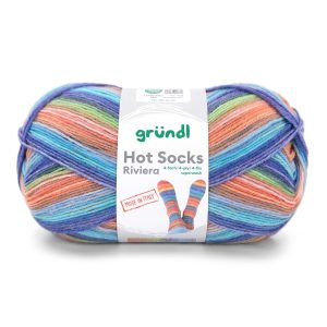 Sokilõng Riviera vill 100 g oranž/sinine