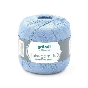 Heegelniit puuvill 100 g helesinine