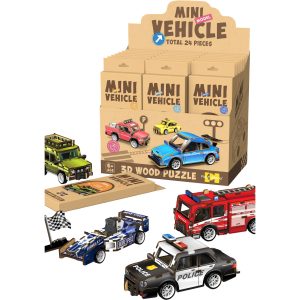 Puidust 3D puzzle sõidukid