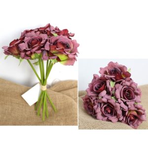 Kunstlillede kimp 24 cm Roos