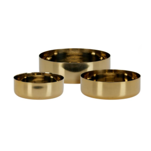 Dekoratiivkausid 3 tk kuldne