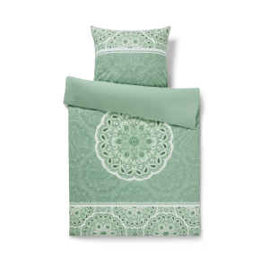 Voodipesukomplekt 155x220 cm mandala roheline