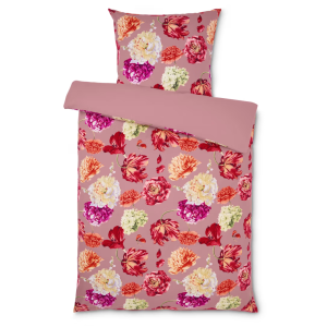Voodipesukomplekt 155x220 cm roosa/lilled